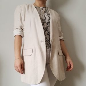 100% Rayon Cream Blazer